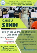 Thông báo mở lớp ôn tập và thi cấp chứng chỉ Ứng dụng CNTT cơ bản (Tháng 9/2024)